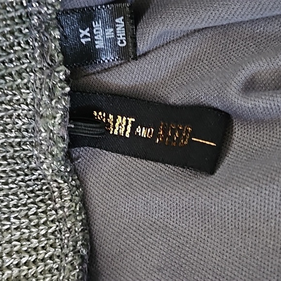 Want and Need Sparkly Silver Tent Dress/Tunic NWT - Picture 11 of 12